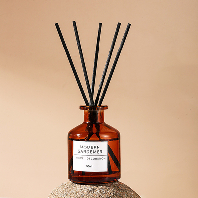 Aangepaste van de het Huisdecoratie van Glasflessen het Hotelgeur Reed Diffuser 50ML