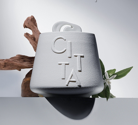 Witte Zwarte Ceramische Mat Jars Holder No Glaze-Kandelaarporselein Bemerkte Kaars