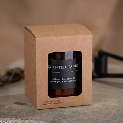 De Etherische oliekaarsen Amber Glass Candle van het Eco Vriendschappelijke Privé Etiket 4 Oz