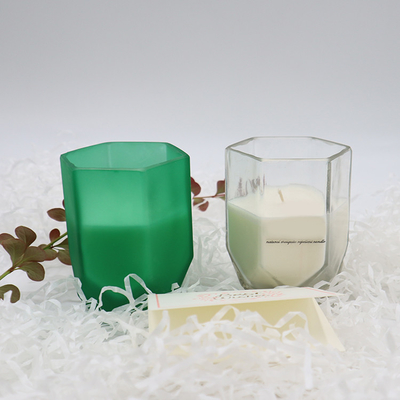 De Sojawas Bemerkte Kaars van het aromahuis met Aangepaste Hexagon Kaarskruik voor Huisdecoratie