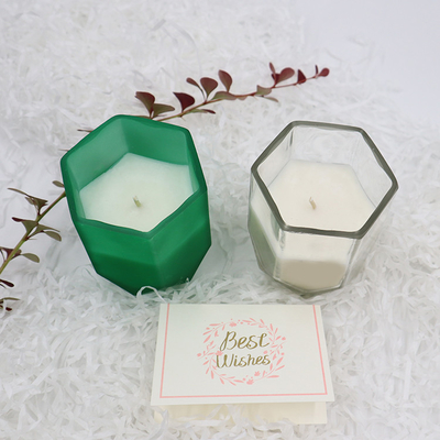 De Sojawas Bemerkte Kaars van het aromahuis met Aangepaste Hexagon Kaarskruik voor Huisdecoratie