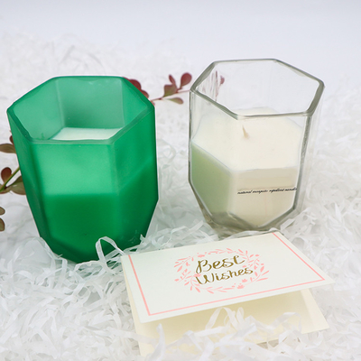 De Sojawas Bemerkte Kaars van het aromahuis met Aangepaste Hexagon Kaarskruik voor Huisdecoratie