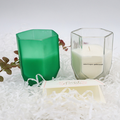 De Sojawas Bemerkte Kaars van het aromahuis met Aangepaste Hexagon Kaarskruik voor Huisdecoratie