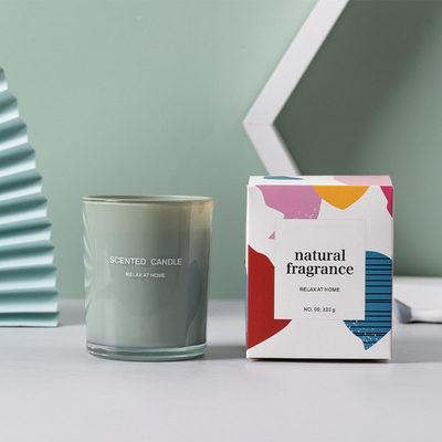 OEM van het aromahuis van het de Douaneglas van de Sojawas de Bemerkte Kaars Druk