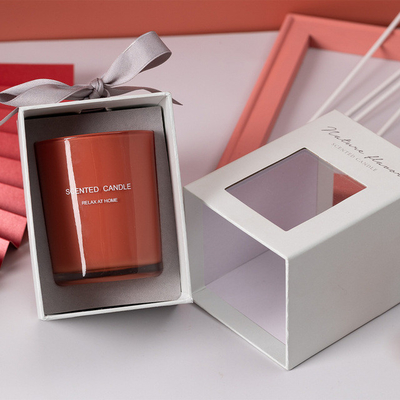 OEM van het aromahuis van het de Douaneglas van de Sojawas de Bemerkte Kaars Druk