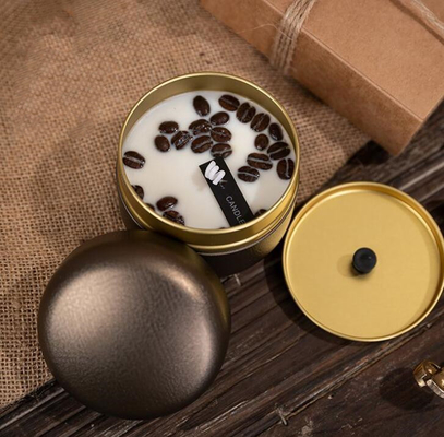 OEM Bonen van de Soja de Was Berijpte Koffie Tin Can Candle 10cl voor Kerstmis