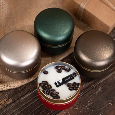 OEM Bonen van de Soja de Was Berijpte Koffie Tin Can Candle 10cl voor Kerstmis
