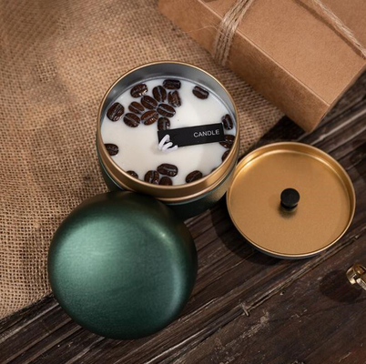 OEM Bonen van de Soja de Was Berijpte Koffie Tin Can Candle 10cl voor Kerstmis