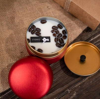 OEM Bonen van de Soja de Was Berijpte Koffie Tin Can Candle 10cl voor Kerstmis