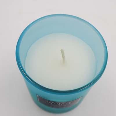 Blauwe Soja Bemerkte Kaars van Eco de Vriendschappelijke Capri in Rosemary Lavender Smell