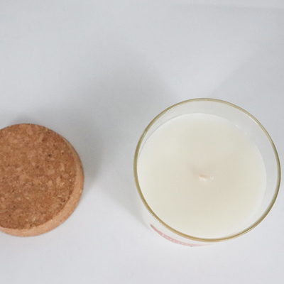 8oz de Natuurlijke Was Bemerkte Kaarsen van de pepermunteucalyptus met Cork Lid
