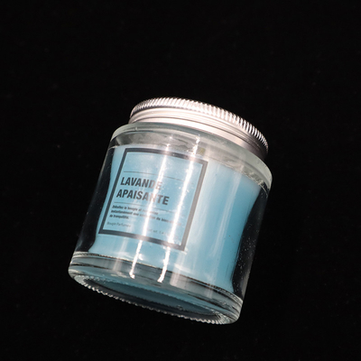 12 van de Eigengemaakte Blauwe die de Kaarsenoz Lavendel van de Glasjampot voor slaapkamerbadkamers wordt bemerkt