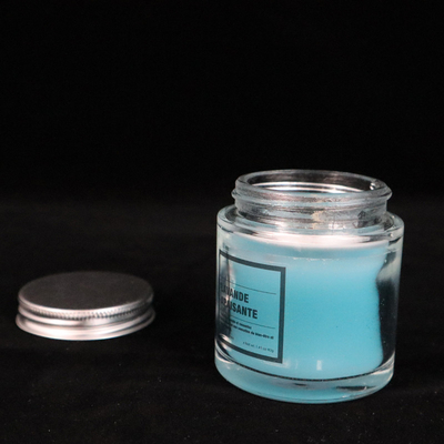 12 van de Eigengemaakte Blauwe die de Kaarsenoz Lavendel van de Glasjampot voor slaapkamerbadkamers wordt bemerkt
