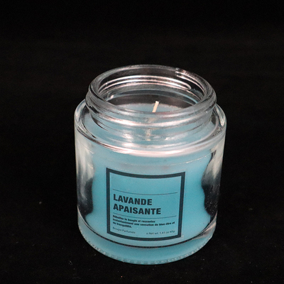 12 van de Eigengemaakte Blauwe die de Kaarsenoz Lavendel van de Glasjampot voor slaapkamerbadkamers wordt bemerkt