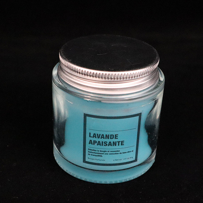 12 van de Eigengemaakte Blauwe die de Kaarsenoz Lavendel van de Glasjampot voor slaapkamerbadkamers wordt bemerkt