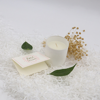 Kaarsen van de het Etiket Witte Bemerkte Soja van het aromahuis de Eenvoudige Privé