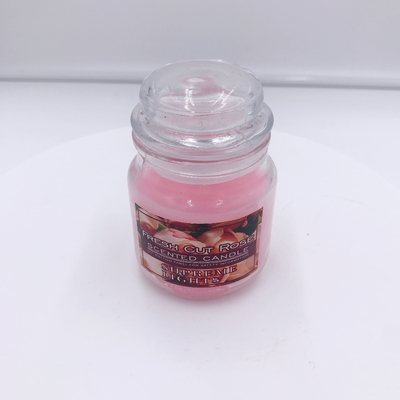Veganist Aromatherapy Roze Mason Jar Candle Rose Scented voor Spanningshulp
