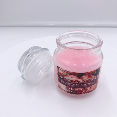 Veganist Aromatherapy Roze Mason Jar Candle Rose Scented voor Spanningshulp