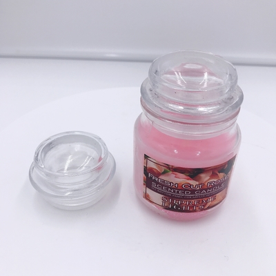 Veganist Aromatherapy Roze Mason Jar Candle Rose Scented voor Spanningshulp