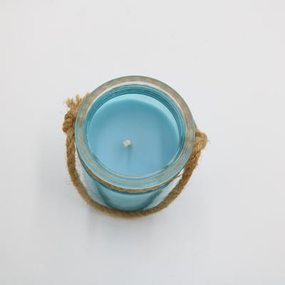 Kaars van de het Glaskruik van het aromahuis de Blauwe Douane Bemerkte met Streng 8oz