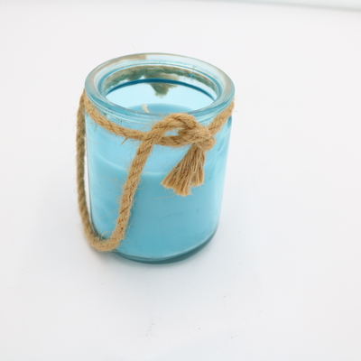 Kaars van de het Glaskruik van het aromahuis de Blauwe Douane Bemerkte met Streng 8oz