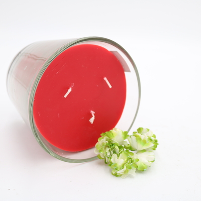 De Douane van het aromahuis bemerkte Rode Eenvoudige Paraffinekaars in Geheld Glas