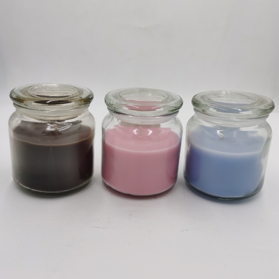 De kleurrijke Gebaseerde Kaarsen 12oz van Suikergoedaroma Bemerkte Kaarsen Soja