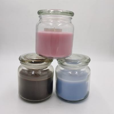 De kleurrijke Gebaseerde Kaarsen 12oz van Suikergoedaroma Bemerkte Kaarsen Soja