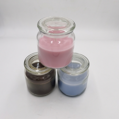 De kleurrijke Gebaseerde Kaarsen 12oz van Suikergoedaroma Bemerkte Kaarsen Soja