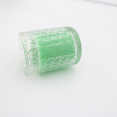 Was van de de Kaarssoja van het douane7.5oz de Groene Votive Glas Kruik Bemerkte met Deksels