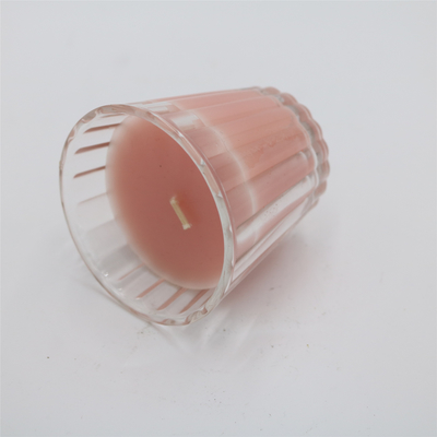 ODM 4oz Natuurlijke Roze Glaskruik Bemerkte Kaars voor Huisgeur
