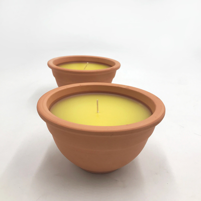 Binnen7oz Clay Pot Citronella Garden Candles voor Muggen