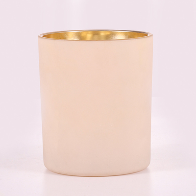 Gepersonaliseerde Gouden het Glaskruik Bemerkte Kaars van 6 Oz met Deksels 40g