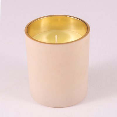 Gepersonaliseerde Gouden het Glaskruik Bemerkte Kaars van 6 Oz met Deksels 40g