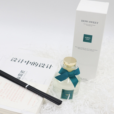 De Luxegift van aromareed diffuser 126ml met Groen Lint en Douaneetiket wordt geplaatst dat