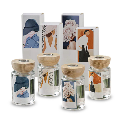 Vastgesteld 120ml de Luxeparfum van de douane Kleurrijk Gift met CMYK-Doosaroma Reed Diffuser