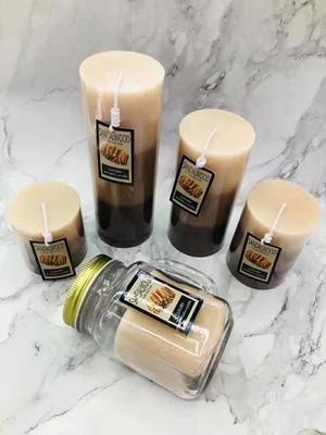 van de Sojakaarsen van 3.5oz 4.5oz de Met de hand gemaakte Bemerkte Kaarsen Pijler voor Spanningshulp