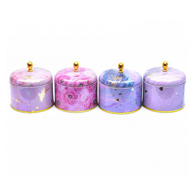 Het met de hand gemaakte Bemerkte Metaal Tin Can Candle 100ml 250ml van de Sojawas