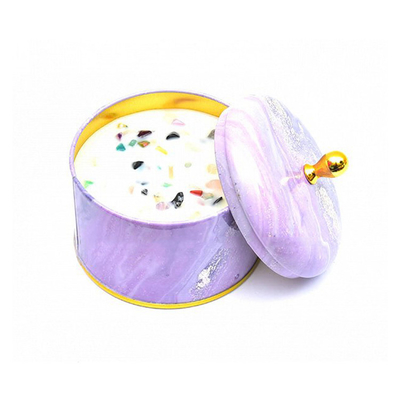 Het met de hand gemaakte Bemerkte Metaal Tin Can Candle 100ml 250ml van de Sojawas