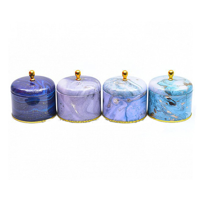 Het met de hand gemaakte Bemerkte Metaal Tin Can Candle 100ml 250ml van de Sojawas