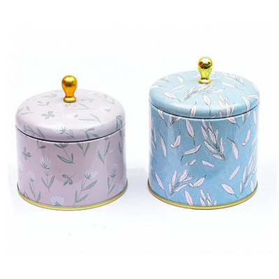 Het met de hand gemaakte Bemerkte Metaal Tin Can Candle 100ml 250ml van de Sojawas