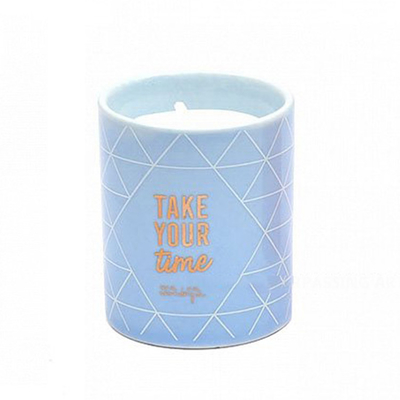 De blauwe Roze Grote Ceramische Kaars van de Sojawas in Aardewerkpot 16oz