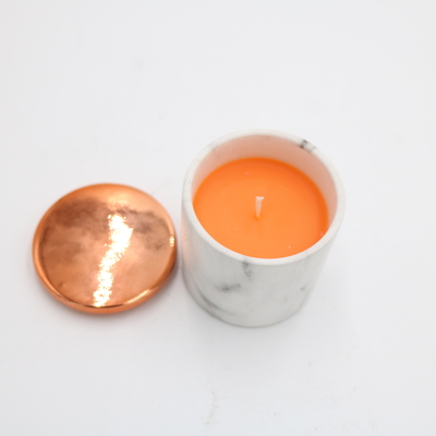 OEM bemerkte Witte Marmeren Met de hand gemaakte Ceramische Kaars voor Kerstmis