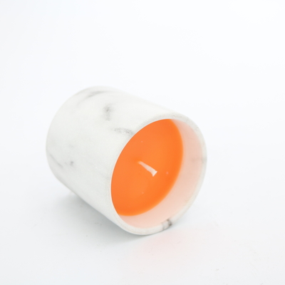 OEM bemerkte Witte Marmeren Met de hand gemaakte Ceramische Kaars voor Kerstmis