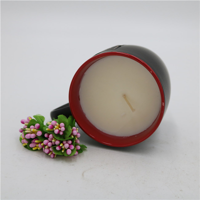 De bemerkte Matte Black Ceramic Citronella Candle-Kaars van de Theekop
