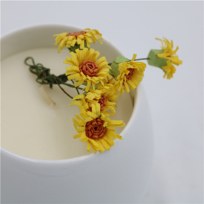 6oz eenvoudige Witte van de Kaarsaromatherapy van de Aard Ceramische Soja de Kruikkaars