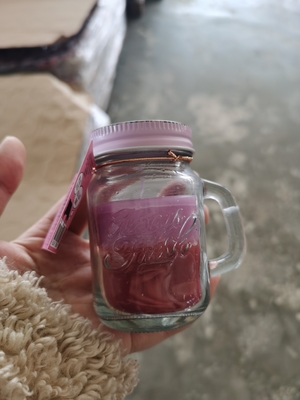 De Sojawas Leuk Mason Jar Custom Scented Candle van het aromahuis met Handvat