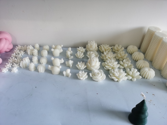De aangepaste Verschillende Vormen van Shell Flower Paraffin Wax Candle