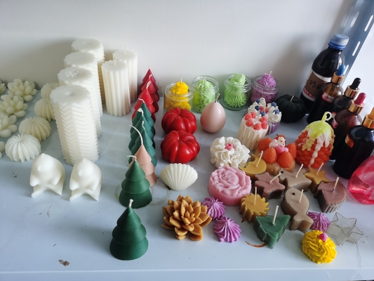 De aangepaste Verschillende Vormen van Shell Flower Paraffin Wax Candle
