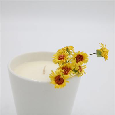 Van de de Theekop van het aromahuis de Ceramische Soja Kaars Bemerkt Matte White 7oz